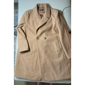 Women's XXL DKNY Camel brown ladies fashion wool coat. NWT.